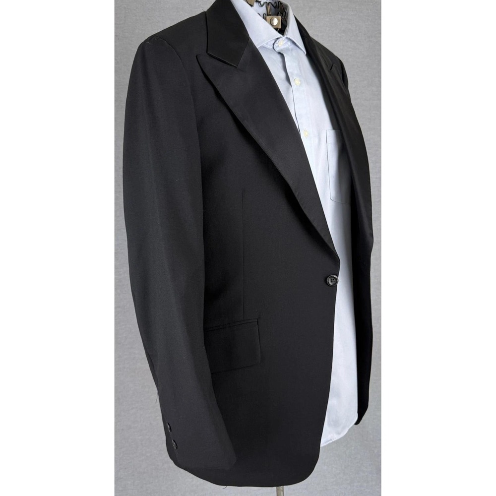 Mens Black Tuxedo Jacket Peak Lapel Formal Wedding Blazer Single Button 1899